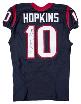 2016 DeAndre Hopkins Game Used & Signed Houston Texans Home Jersey Photo Matched  to 10/16/16 (NFL/PSA/DNA)